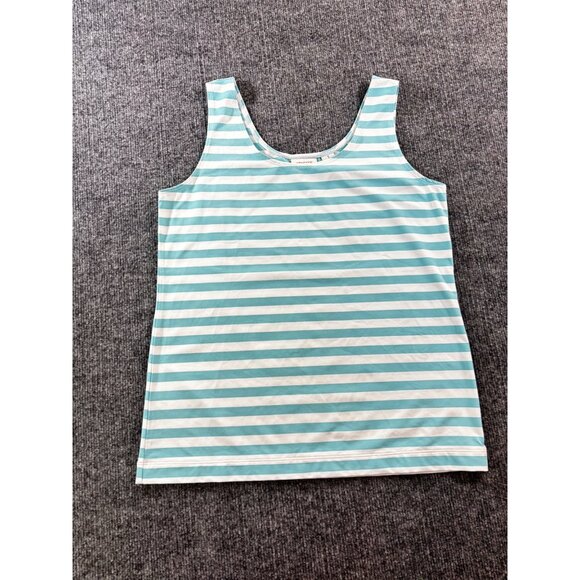 Chico's Tank Top Women 1 Teal and white stripes NWT - Picture 2 of 6